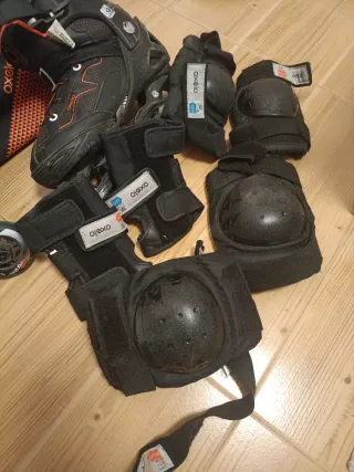 Patines en línea y protecciones