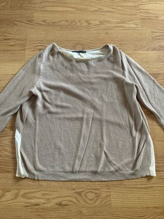 Jersey dorado con brillos y blanco