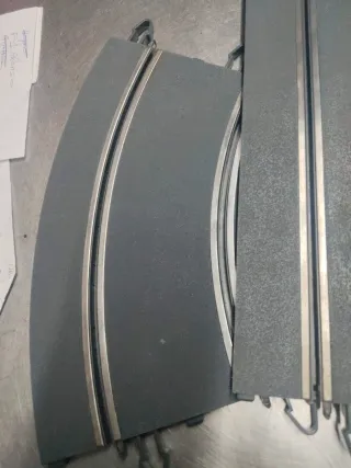 Scalextric lote 5 curvas 5 rectas pista gris