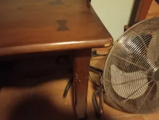 Mesa Auxiliar Madera Maciza Marrón Oscuro