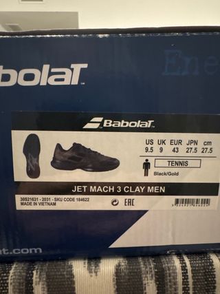 Zapatillas Tenis/Pádel Babolat Negro/Dorado Unisex