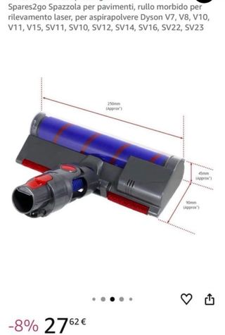 Spazzola Morbida Rullo Laser Dyson V7-SV23