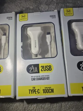 Kit Cargador Coche Mimacro CC074 2.1A 2USB