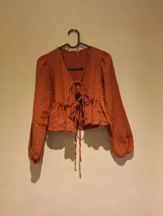 Blusa Mango color Coral Talla S