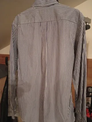 Camicia Ralph Lauren a righe blu e bianca XL