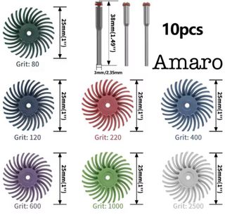 10 Discos/Almofadas/Rodas Abrasivas para Dremel(7