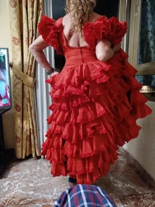 Vestido Gitana Volantes, hecho a medida buena tela