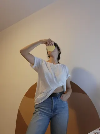 Camiseta H&M transparente blanca