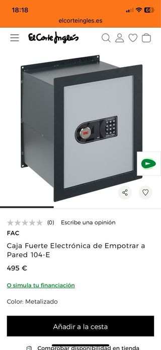 Caja Fuerte Fac Empotrar 35L