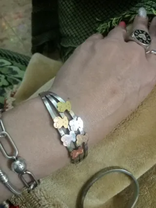 Pulsera Tous Oso Oro, Plata y Oro Rosa