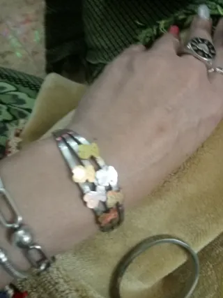 Pulsera Tous Oso Oro, Plata y Oro Rosa