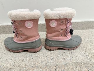 Botas de nieve rosas para niña talla 28