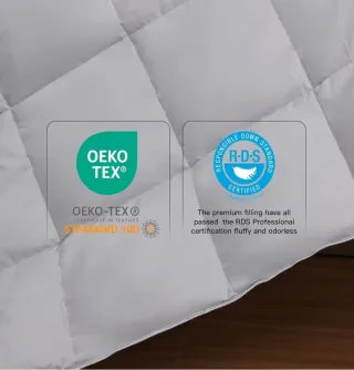 Edredón plumón gris