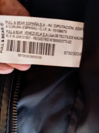 Cazadora 100% cuero negra Talla M