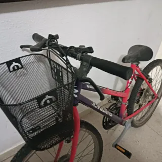 Bicicleta infantil morada y  rosa
