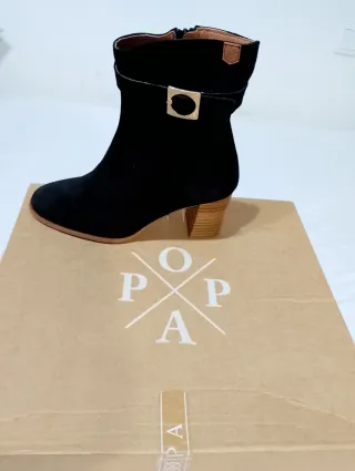 Botines Popa Negros Mujer