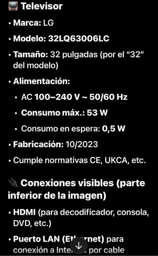 Smart TV LG 32 Blanca + Chromecast