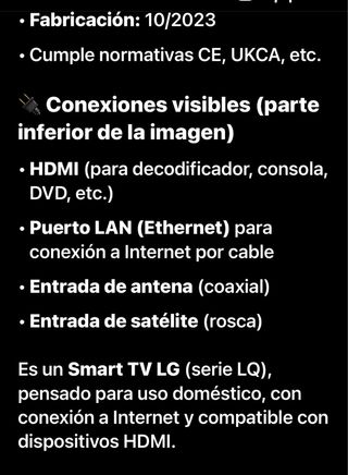 Smart TV LG 32 Blanca + Chromecast