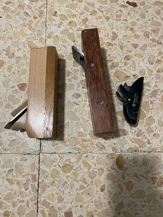 Lote 3 cepillos carpintería manuales
