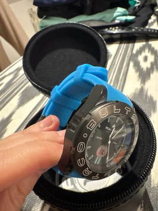 Reloj Bultaco Analógico Negro/Azul con Funda