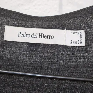 Vestido largo plateado Pedro del Hierro Talla L