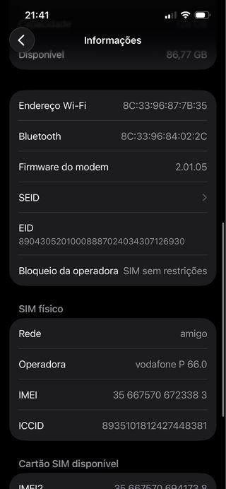 iPhone 16e Preto