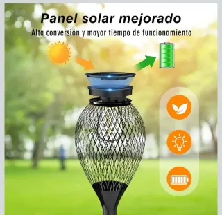 Farolas Solares Efecto Llama (2uds)