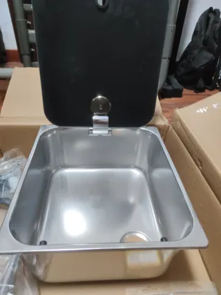 Fregadero Camper Tapa Vidrio