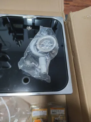 Fregadero Camper Tapa Vidrio