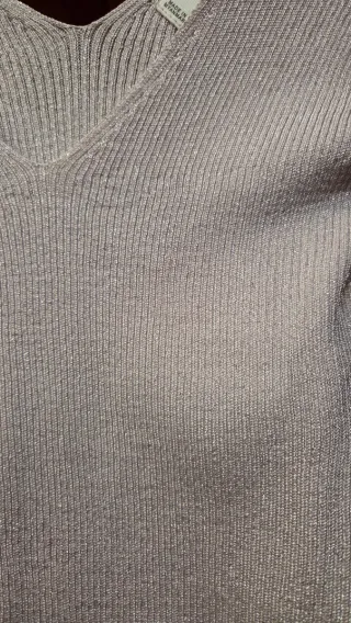 Jersey Mango Talla Única Hilo Plateado