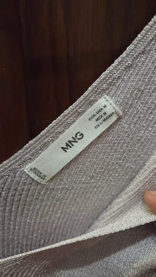 Jersey Mango Talla Única Hilo Plateado