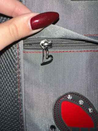 Zaino Sweet Years Grigio Cuori Rossi