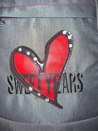 Zaino Sweet Years Grigio Cuori Rossi