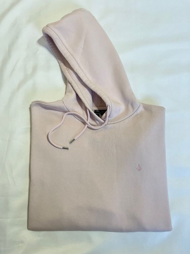 Sudadera Volcom rosa bebé bordada S