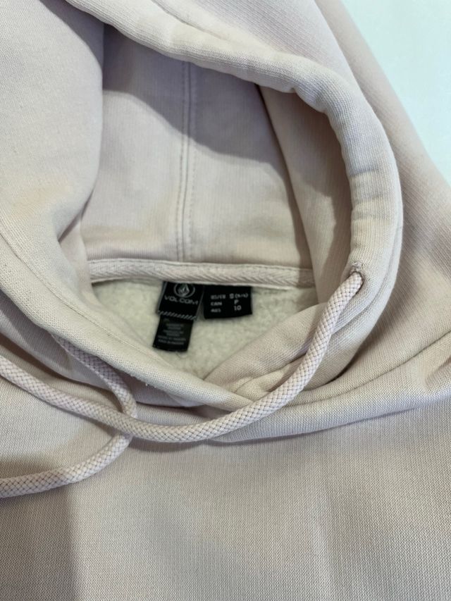 Sudadera Volcom rosa bebé bordada S