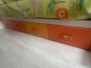 Estructura litera madera + colchones 90+4 cajones