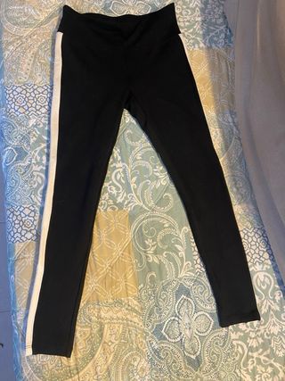 Mallas Calvin Klein Negras con Raya Blanca