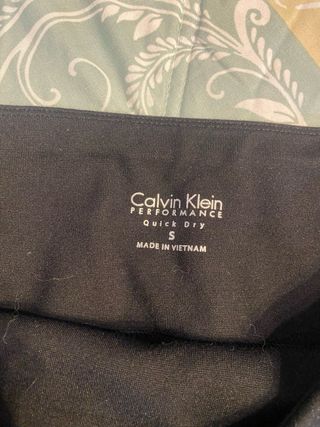 Mallas Calvin Klein Negras con Raya Blanca