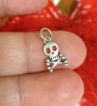 Mini colgante calavera plata de ley