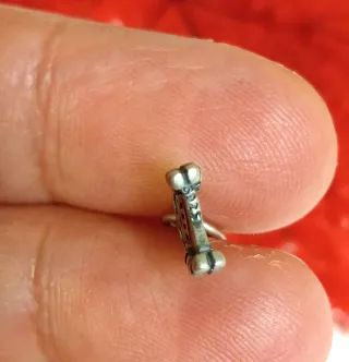 Mini colgante calavera plata de ley