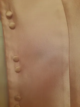 Elegante traje de fiesta 3 piezas rosa palo