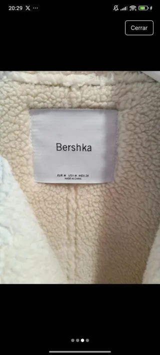 Cazadora Bershka efecto piel forrada