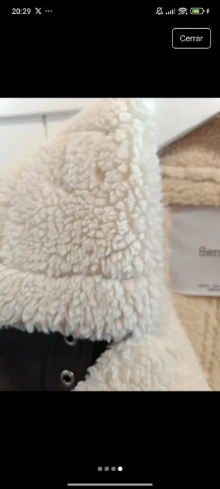 Cazadora Bershka efecto piel forrada