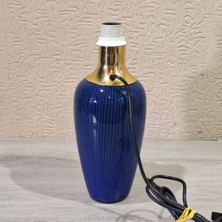 Lampada da tavolo Veart vintage blu e oro