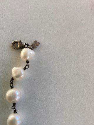 Collar Tous Perlas y plata con cuarzo rosa.