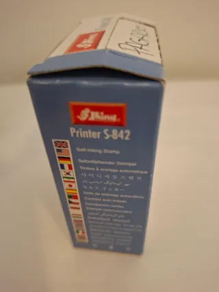 2 Sellos de Oficina  7x5cm "Pagado"