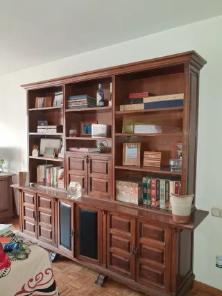 Mueble Comedor Vintage Madera y Piel