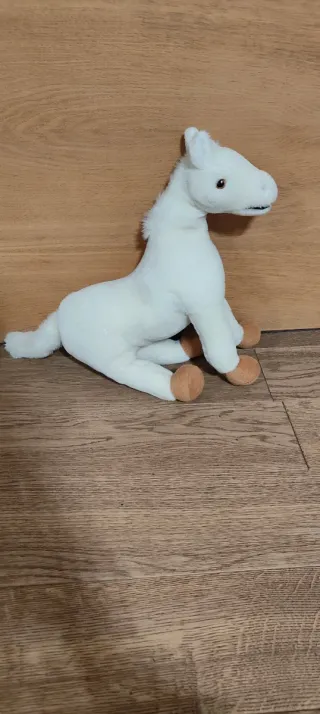 Peluche cavallo bianco