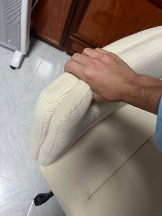 Silla de Oficina Ergonómica Beige Corduroy