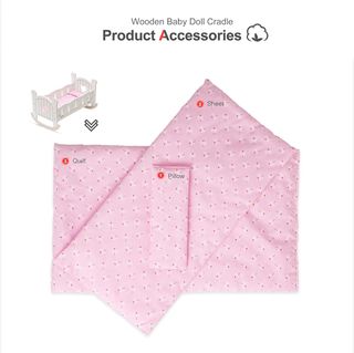 CUNA DE MADERA PARA MUÑECAS DE HASTA 46 cm